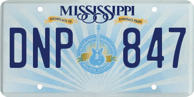 MS license plate DNP847