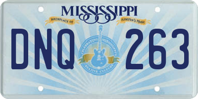MS license plate DNQ263
