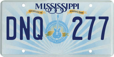 MS license plate DNQ277