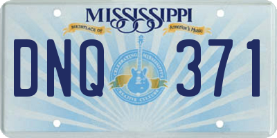 MS license plate DNQ371