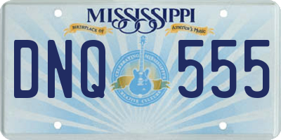 MS license plate DNQ555