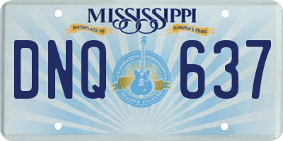 MS license plate DNQ637