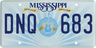MS license plate DNQ683