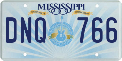 MS license plate DNQ766