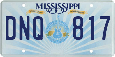 MS license plate DNQ817