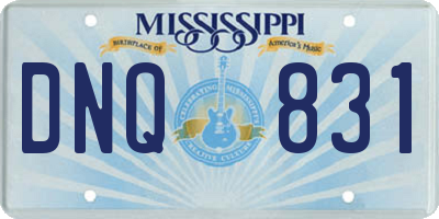 MS license plate DNQ831