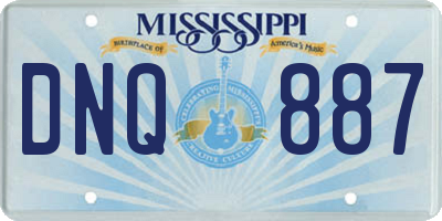MS license plate DNQ887