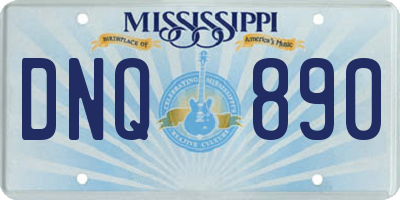 MS license plate DNQ890