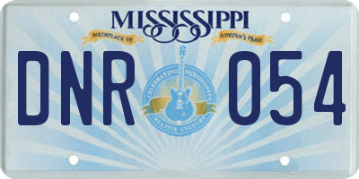MS license plate DNR054