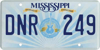 MS license plate DNR249