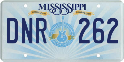 MS license plate DNR262