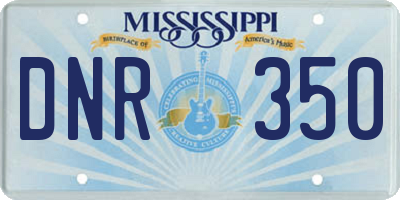 MS license plate DNR350