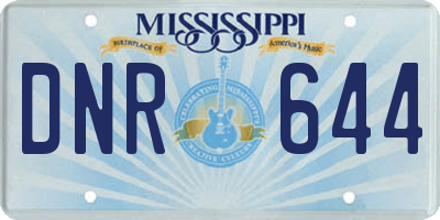MS license plate DNR644