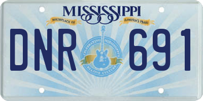 MS license plate DNR691