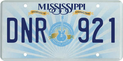 MS license plate DNR921