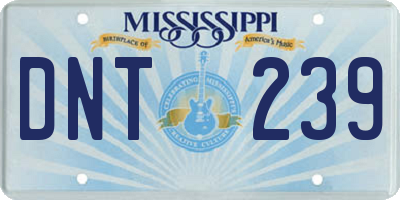 MS license plate DNT239