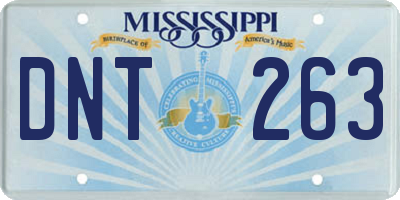 MS license plate DNT263