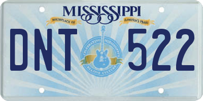 MS license plate DNT522
