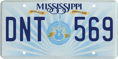 MS license plate DNT569