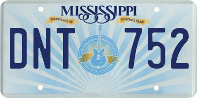 MS license plate DNT752