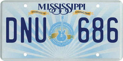 MS license plate DNU686