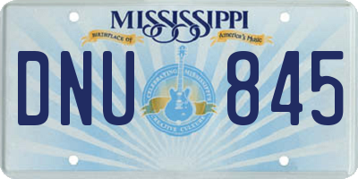 MS license plate DNU845