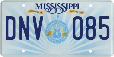 MS license plate DNV085