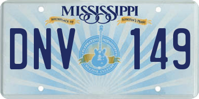 MS license plate DNV149