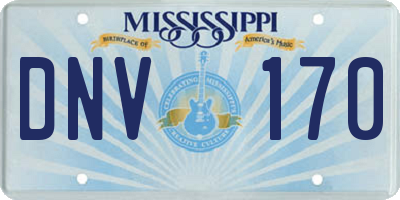 MS license plate DNV170