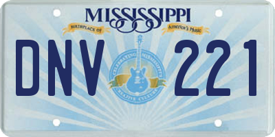 MS license plate DNV221