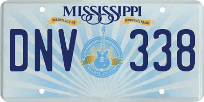 MS license plate DNV338