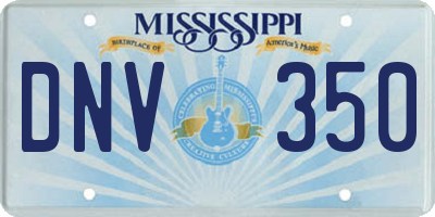 MS license plate DNV350