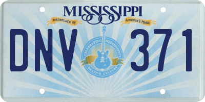 MS license plate DNV371