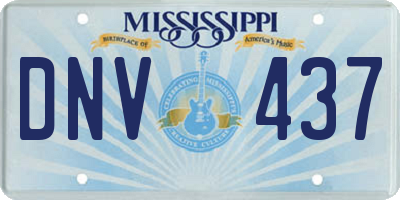 MS license plate DNV437
