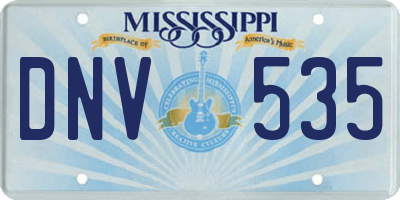 MS license plate DNV535