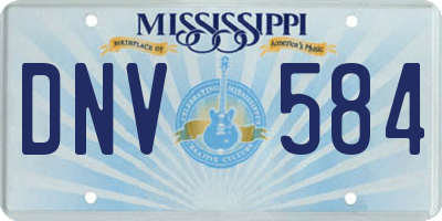 MS license plate DNV584
