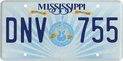 MS license plate DNV755