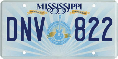 MS license plate DNV822