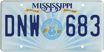MS license plate DNW683