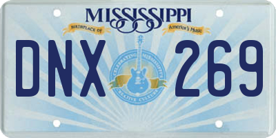 MS license plate DNX269
