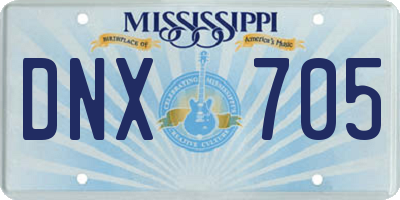 MS license plate DNX705
