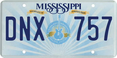 MS license plate DNX757
