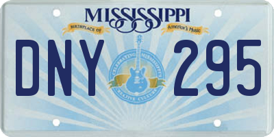 MS license plate DNY295
