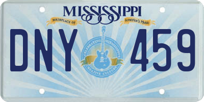 MS license plate DNY459