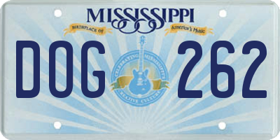 MS license plate DOG262