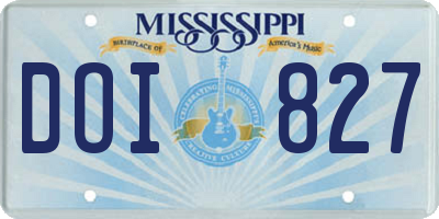 MS license plate DOI827