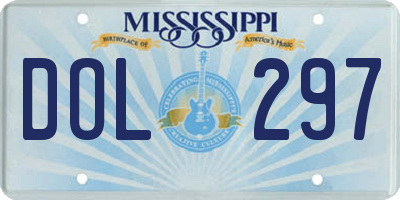MS license plate DOL297