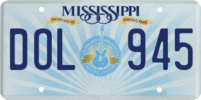 MS license plate DOL945