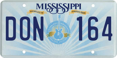 MS license plate DON164