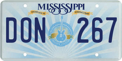 MS license plate DON267